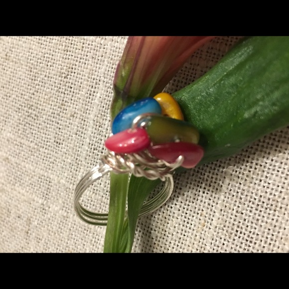 New colorful wire wrapped ring.π - Picture 3 of 8